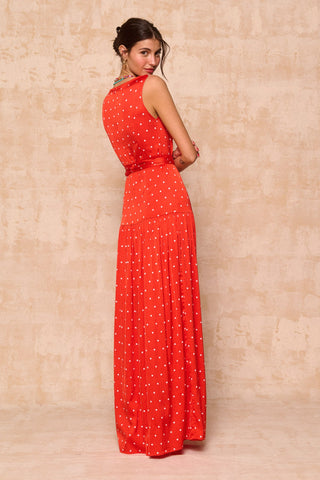 karavan clothing fashion krvn spring summer 26 nai collection paisley dress polka red