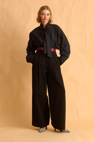 karavan clothing fashion fall winter 25 homecoming krvn collection bettina shirt black