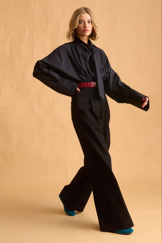 karavan clothing fashion fall winter 25 homecoming krvn collection bettina shirt black