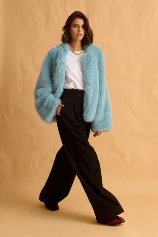 karavan clothing fashion fall winter 25 homecoming krvn collection nodin coat petrol