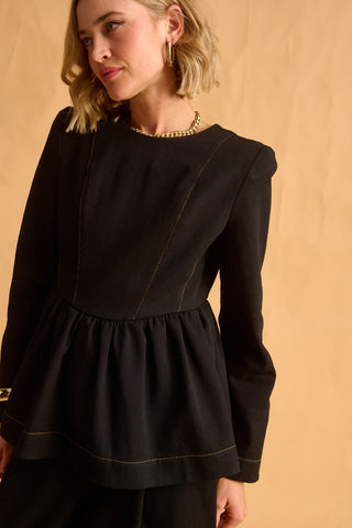 karavan clothing fashion fall winter 25 homecoming krvn collection marta top black