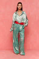 karavan fall winter 26' collection yiuli shirt mint satin