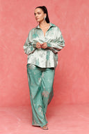 karavan fall winter 26' collection yiuli shirt mint satin