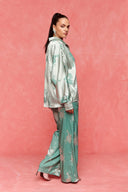karavan fall winter 26' collection yiuli shirt mint satin