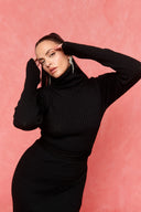 karavan fall winter 26' collection perry knitted dress black
