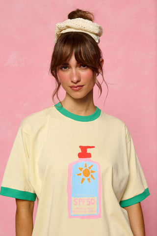 karavan clothing fashion planet homeware spring summer 26 nai collection sunscreen tee yellow energy