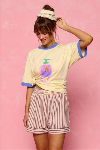 karavan clothing fashion planet homeware spring summer 26 nai collection pink stripes shorts