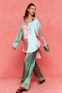 karavan fall winter 26' collection elodi shirt pink ciel stripes