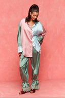 karavan fall winter 26' collection elodi shirt pink ciel stripes