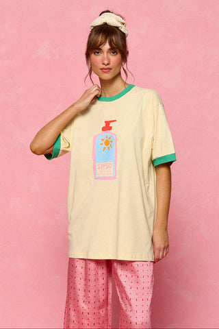 karavan clothing fashion planet homeware spring summer 26 nai collection sunscreen tee yellow energy
