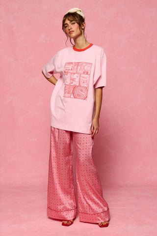 karavan clothing fashion spring summer 26 nai collection comic strip tee pink
