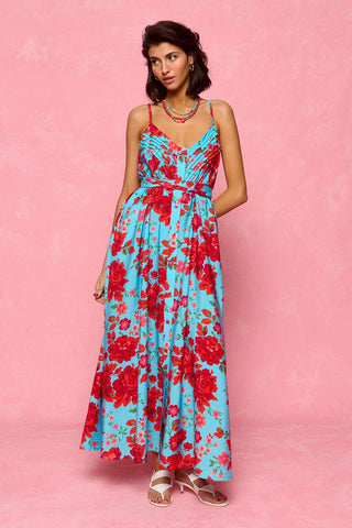 karavan clothing fashion spring summer 26 nai collection priscilla dress floral turquoise