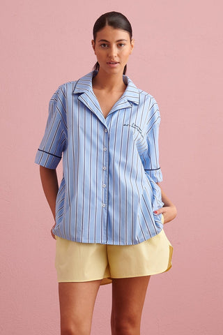 karavan clothing fashion spring summer 24 that moment homeware sleepware satin pyjamas shorts light yellow