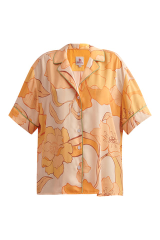 karavan clothing that moment spring summer collection Silk Pyjamas Floral Yellow