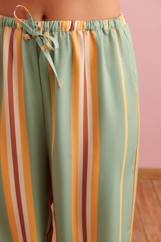 karavan clothing that moment spring summer collection Silk Pyjamas Floral Yellow