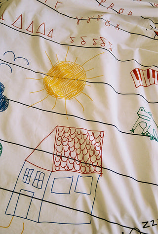 karavan clothing fashion fall winter 25 homecoming rookies collection kid duvet cover notebook blue red stripes