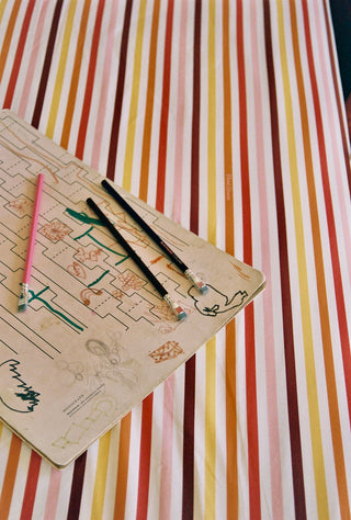 karavan clothing fashion fall winter 25 homecoming rookies collection kid fitted bed sheet multicolor stripes