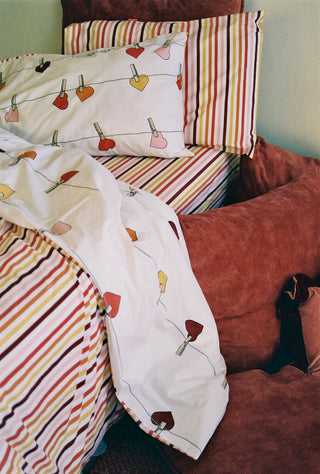 karavan clothing fashion fall winter 25 homecoming rookies collection kid duvet cover hearts multicolor stripes