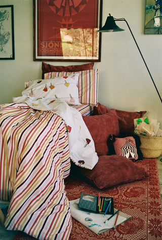 karavan clothing fashion fall winter 25 homecoming rookies collection kid duvet cover hearts multicolor stripes