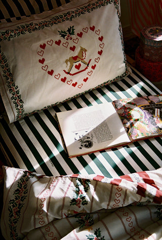 karavan clothing fashion fall winter 25 homecoming rookies collection kid fitted bed sheet christmas green stripes