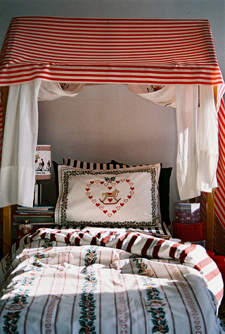 karavan clothing fashion fall winter 25 homecoming rookies collection kid pillow case christmas green stripes