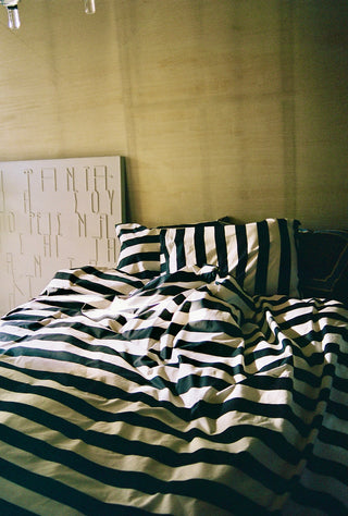 karavan clothing planet homeware collection fall winter 25 26 duvet cover black white stripes