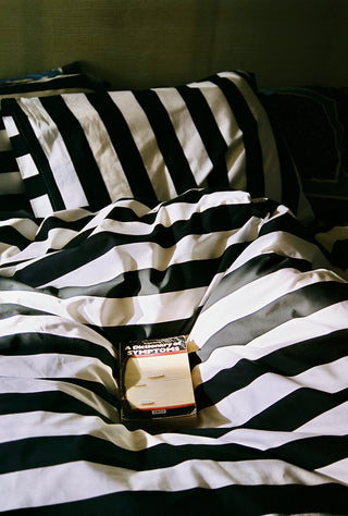 karavan clothing planet homeware collection fall winter 25 26 duvet cover black white stripes