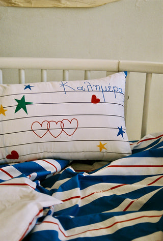 karavan clothing fashion fall winter 25 homecoming rookies collection baby pillow case notebook blue red stripes