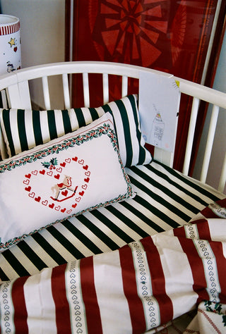 karavan clothing fashion fall winter 25 homecoming rookies collection baby pillow case christmas green stripes