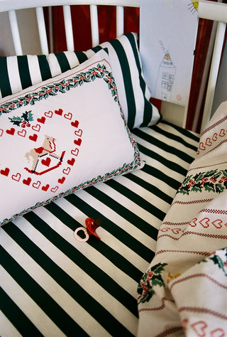 karavan clothing fashion fall winter 25 homecoming rookies collection baby fitted bed sheet christmas green stripes