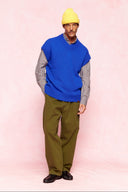 karavan men fall winter 26' collection jonathan knitted vest blue
