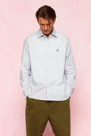 karavan men fall winter 26' collection bobby shirt ciel white