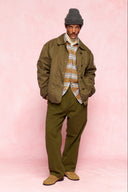 karavan men fall winter 26' collection pascal shirt orange checked
