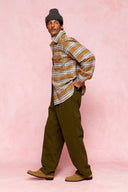 karavan men fall winter 26' collection pascal shirt orange checked