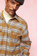 karavan men fall winter 26' collection pascal shirt orange checked