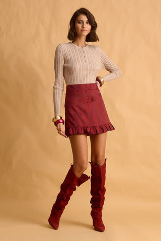 karavan clothing fashion fall winter 25 homecoming krvn collection rory knitted top beige