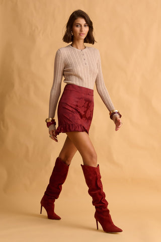 karavan clothing fashion fall winter 25 homecoming krvn collection rory knitted top beige