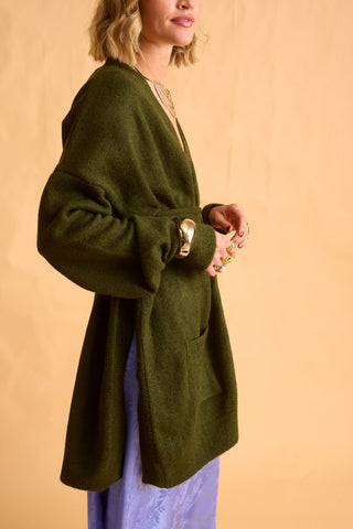 karavan clothing fashion fall winter 25 homecoming krvn collection darcy knitted cardigan khaki