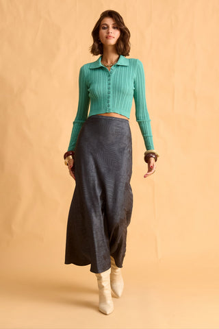 karavan clothing fashion fall winter 25 homecoming krvn collection quincy knitted top mint