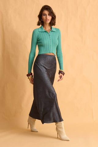 karavan clothing fashion fall winter 25 homecoming krvn collection rita skirt grey