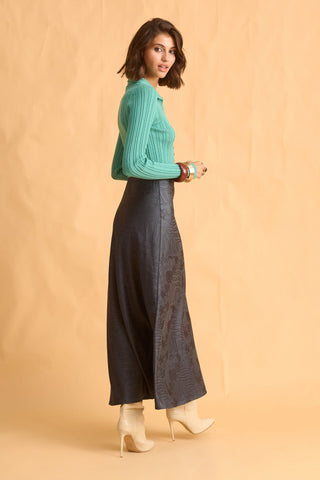 karavan clothing fashion fall winter 25 homecoming krvn collection rita skirt grey