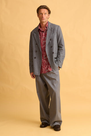 karavan clothing fashion fall winter 25 homecoming men collection benjamin blazer striped grey