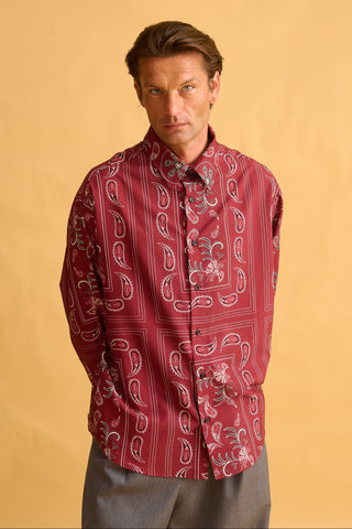 karavan clothing fashion fall winter 25 homecoming men collection harold shirt bandana bordeaux