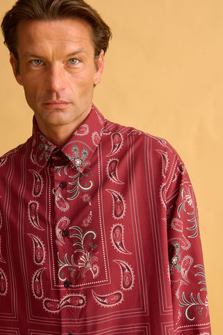 karavan clothing fashion fall winter 25 homecoming men collection harold shirt bandana bordeaux