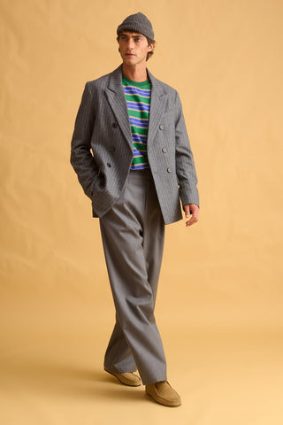 karavan clothing fashion fall winter 25 homecoming men collection benjamin blazer striped grey