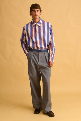 karavan clothing fashion fall winter 25 homecoming men collection maximo shirt blue white stripes