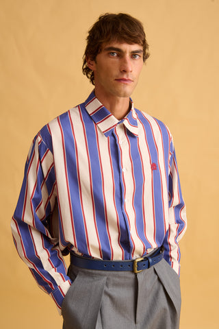 karavan clothing fashion fall winter 25 homecoming men collection maximo shirt blue white stripes