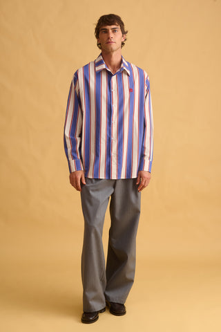 karavan clothing fashion fall winter 25 homecoming men collection maximo shirt blue white stripes