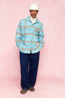 karavan men fall winter 26' collection robson shirt checked ciel