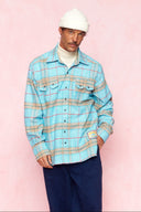 karavan men fall winter 26' collection robson shirt checked ciel